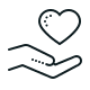 Icon Hand mit Herz
